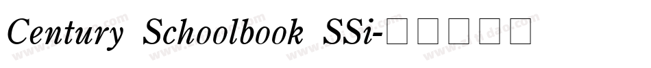 Century Schoolbook SSi字体转换